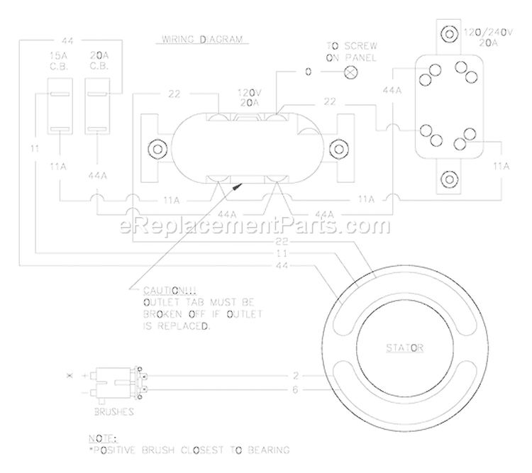 Page D Diagram and Parts List for 1773-0  Briggs and Stratton Generator